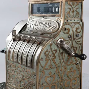 Kasa The National Cash Register, Ohio, oryginalna, secesja, zabytek