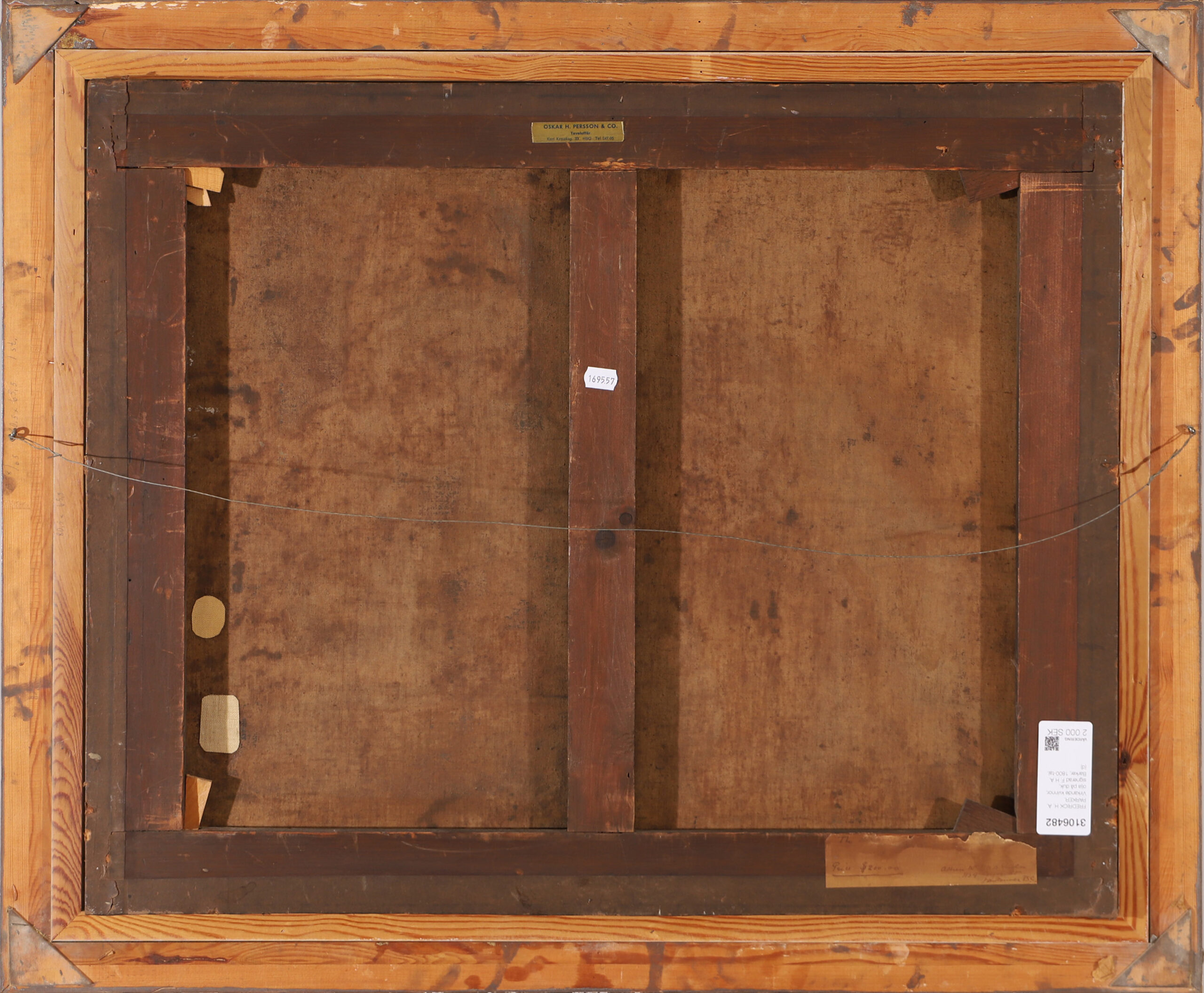 Frederick H.A. Parker, obraz olejny na płótnie, 65x80, XIX w., sygnatura, antyk - wkrótce dostępny w sprzedaży - obrazek 7