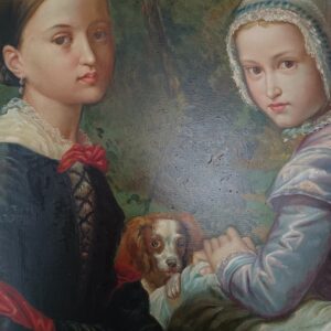 Nieznany malarz kopista, "Dzieci Raimundo de Madrazo y Garreta", olej na płótnie 125/100 [rama], 101/76 [płótno] - wkrótce dostępny w sprzedaży