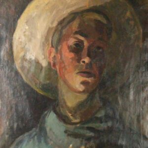 Monogramista, G.B. "Portret chłopca w kapeluszu", 103x88cm [rama] 86x70cm [płótno]