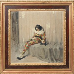 Francesco Longo Mancini [1880-1954], obraz olejny na desce, 70x70 cm [rama], 50x50 cm [deska]