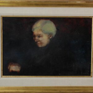 Diane Vidito [1931 r.], "Andy Warhol", 65x82 cm [rama], 40x60 cm [płyta], podpisany i datowany na odwrocie