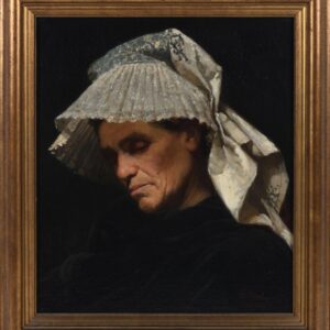 Henry Mosler "Stara Bretonka" 1876 r., 70x62 cm [rama], 58x50 cm [płótno]; sygnatura p/d. Mosler/1876 - wkrótce dostępny w sprzedaży;