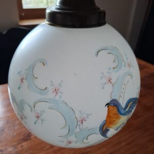 Lampa antyk, zwis, ręcznie malowana kula z rajskimi ptakami - wkrótce dostępny w sprzedaży