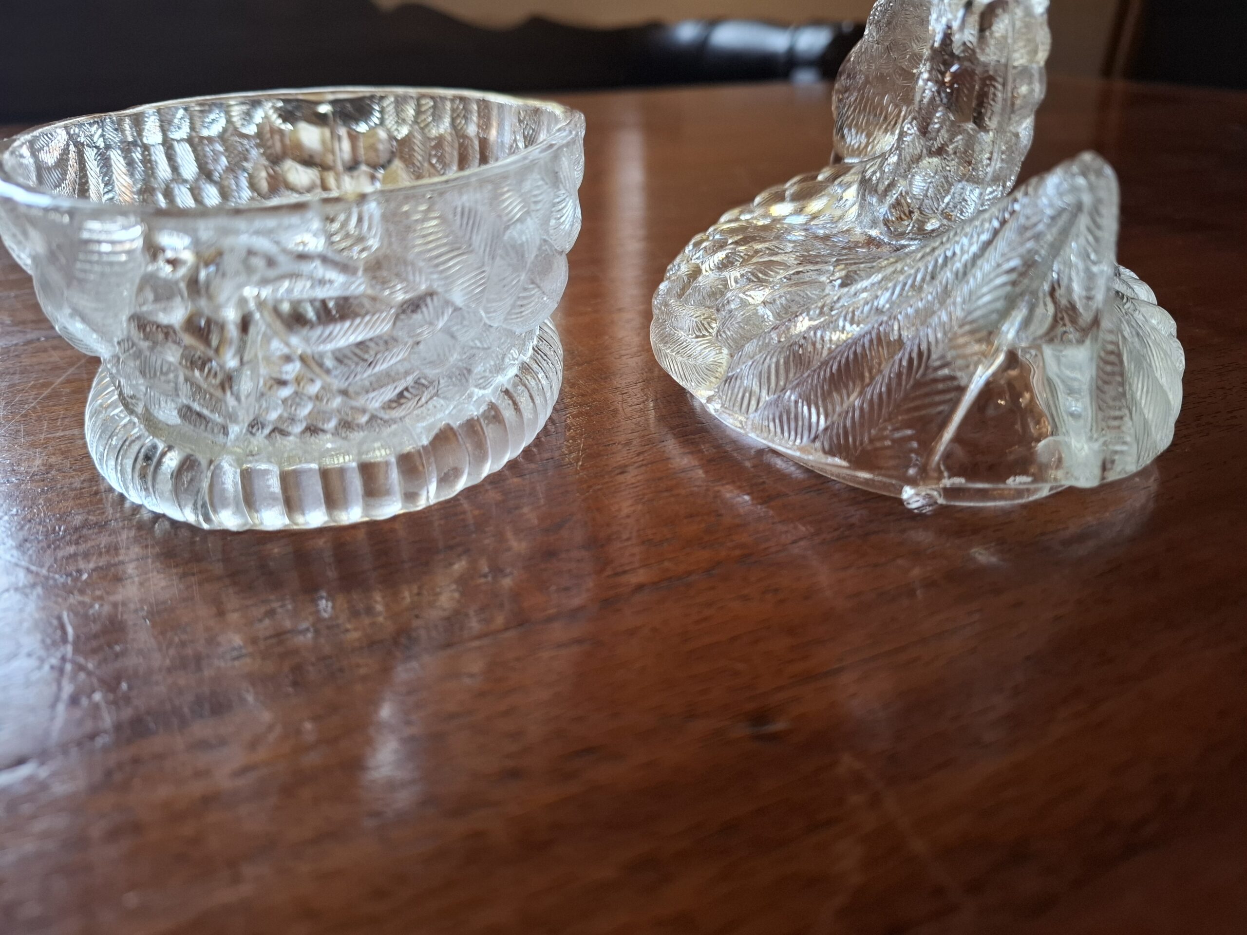 Kryształowy łabędź bomboniera, cukiernia Portieux Vallerysthal, Francja XX w. - wkrótce dostępny w sprzedaży - obrazek 13