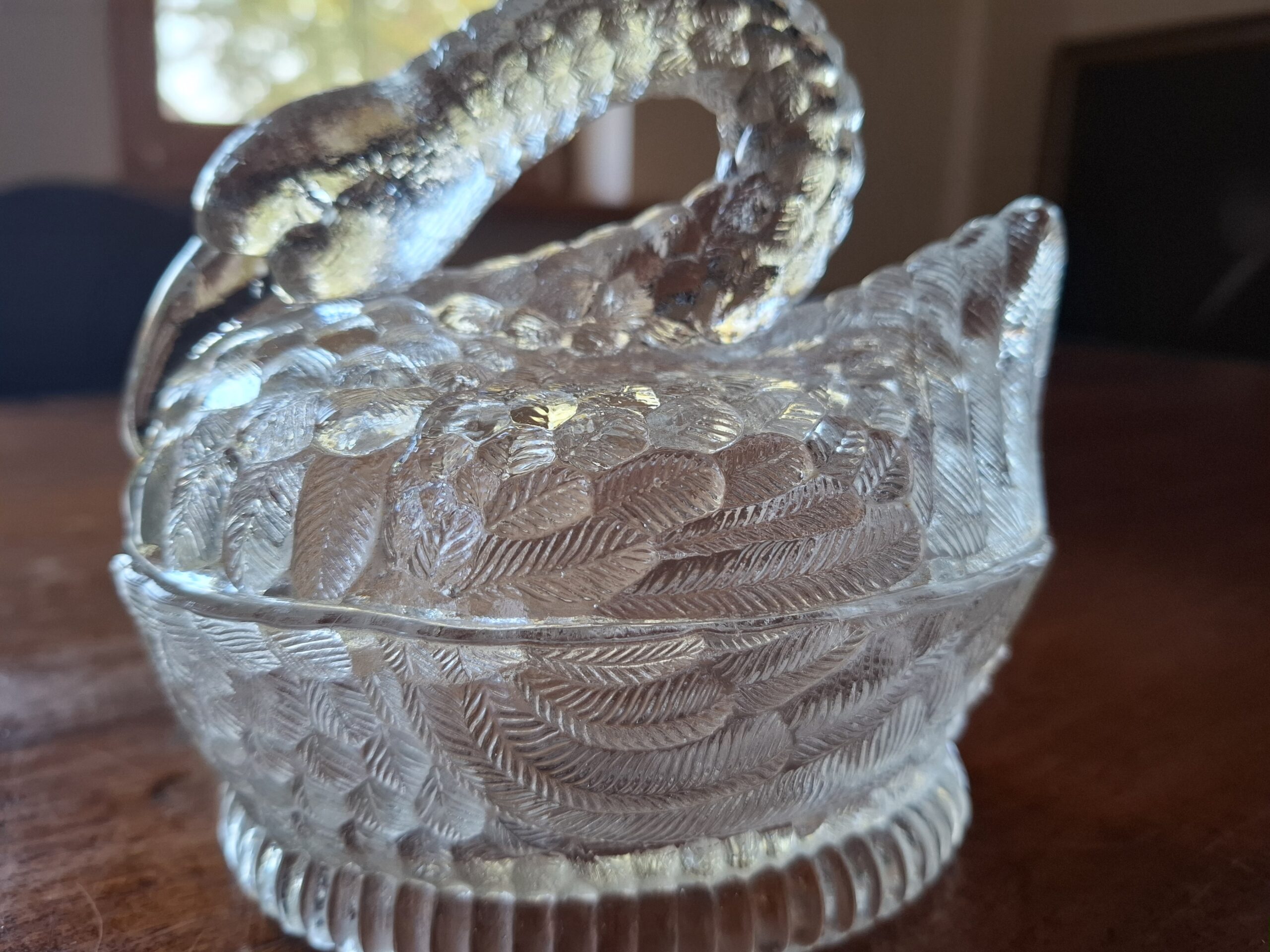 Kryształowy łabędź bomboniera, cukiernia Portieux Vallerysthal, Francja XX w. - wkrótce dostępny w sprzedaży - obrazek 10