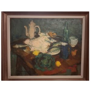 NN autor, martwa natura, obraz olejny na płótnie, impresjonizm, 93x78 cm [rama], 80x65 cm [płótno] sygnowany l./d. - wkrótce dostępny w sprzedaży