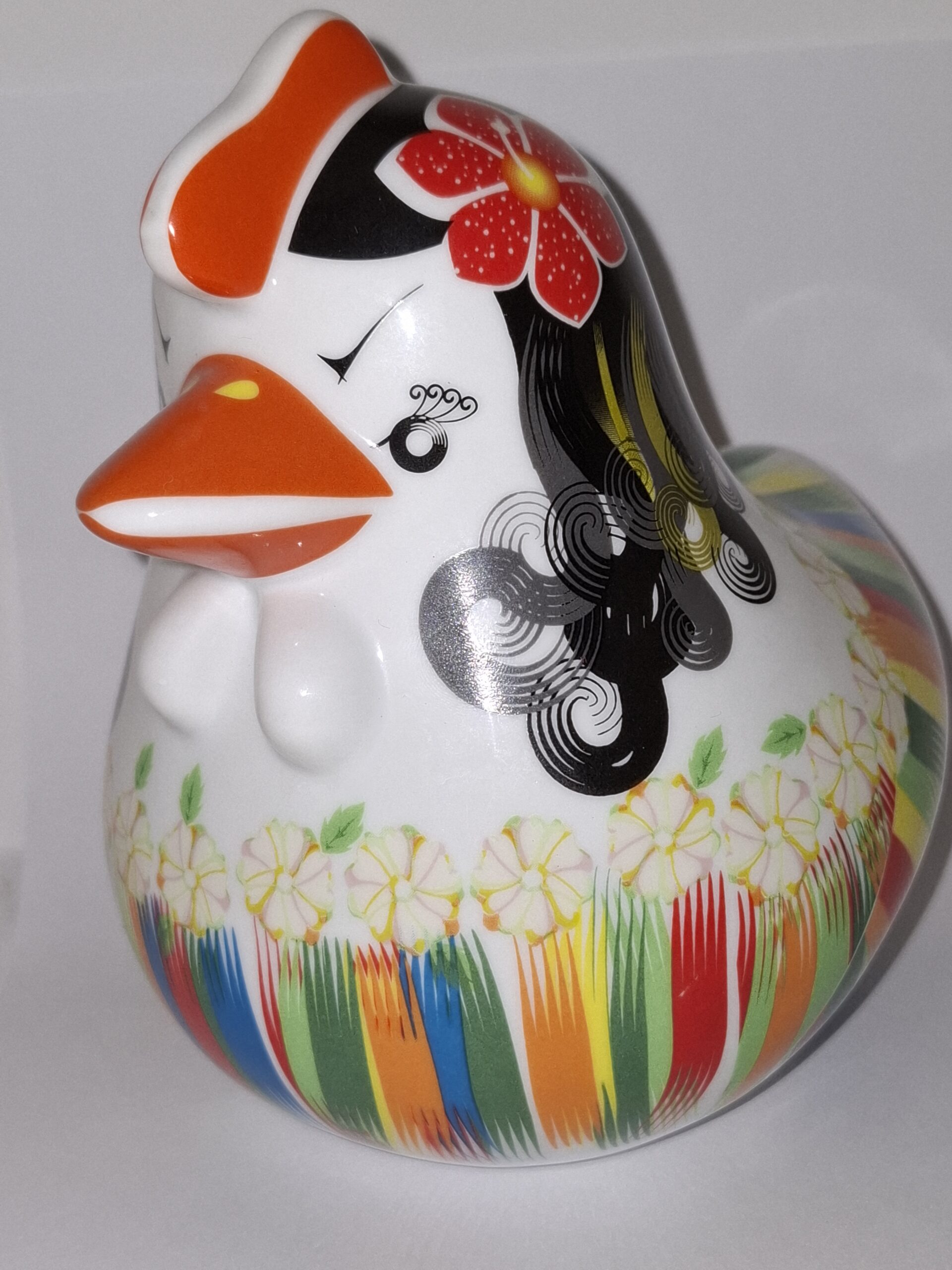 Ceramiczna kurka-skarbonka, piggy bank, lata 60-te XX w. - wkrótce dostępny w sprzedaży - obrazek 2