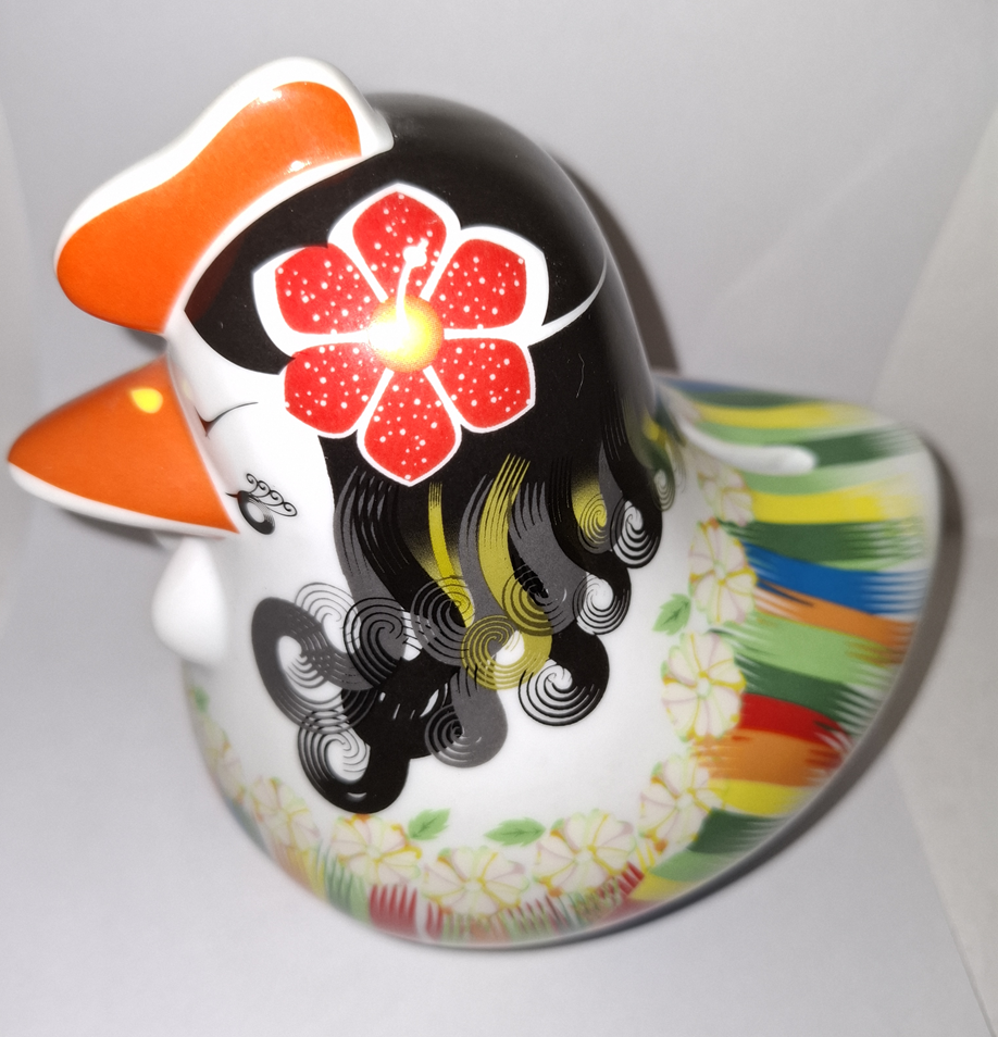 Ceramiczna kurka-skarbonka, piggy bank, lata 60-te XX w. - wkrótce dostępny w sprzedaży - obrazek 4