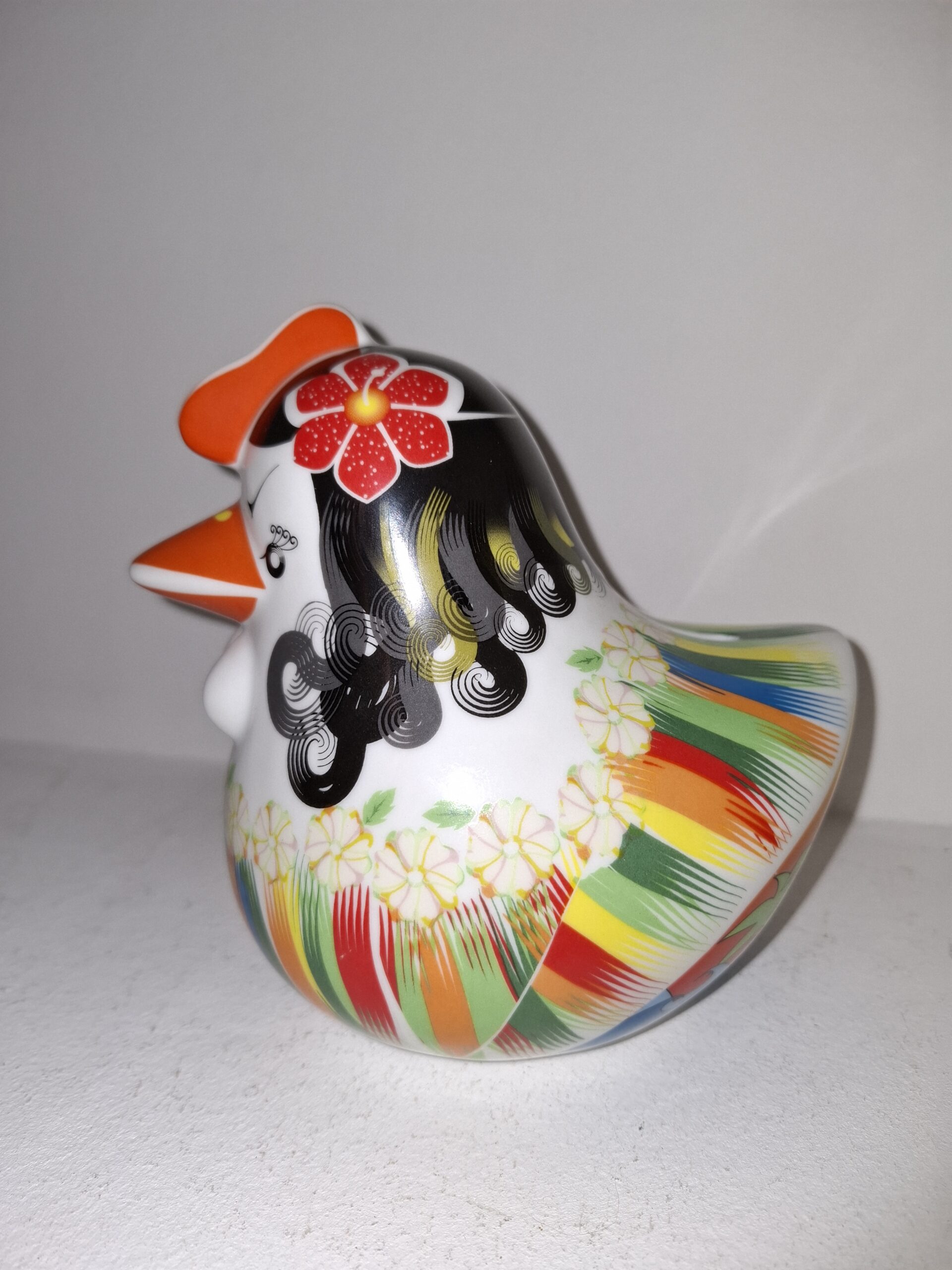 Ceramiczna kurka-skarbonka, piggy bank, lata 60-te XX w. - wkrótce dostępny w sprzedaży - obrazek 6