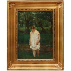 Cilius Andersen [1865-1913], "Dziewczyna mocząca nogi", 45 x 34 cm, podpisana na odwrocie - wkrótce dostępny w sprzedaży